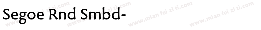 Segoe Rnd Smbd字体转换
